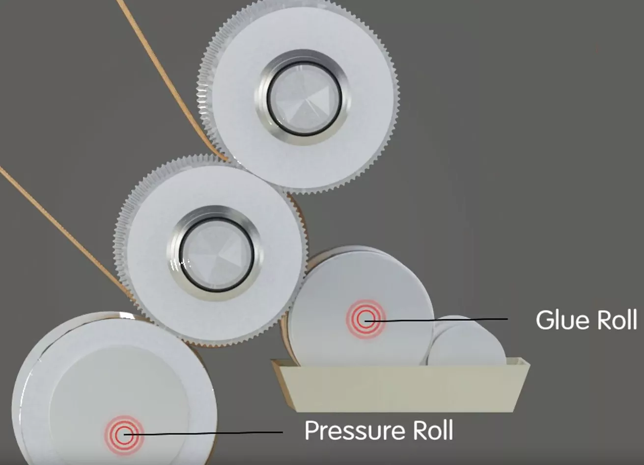 Operation process of corrugated roll in corrugated cardboard production line